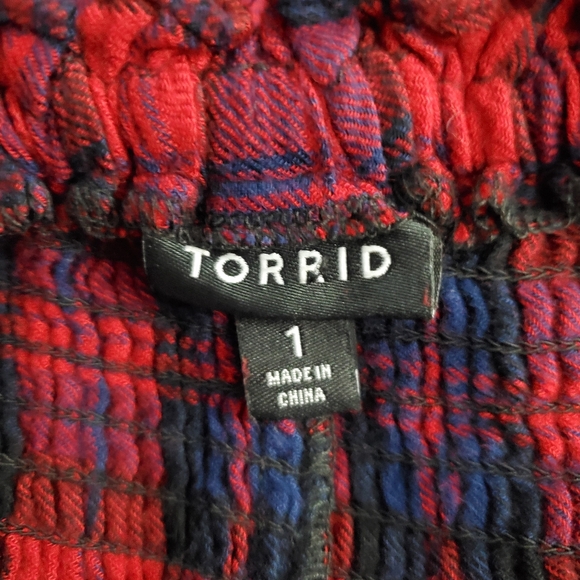 Torrid Brushed Rayon Acrylic Smocked Top - Picture 5 of 9